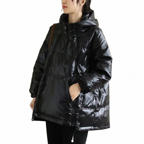 women's down & parkas arrival 90% white duck coats women winter jacket oversized loose parka coat short warm outwear korean hooded d4en, Black 
women's down & parkas arrival 90% white duck coats women winter jacket oversized loose parka coat short warm outwear korean hooded d4en, Black