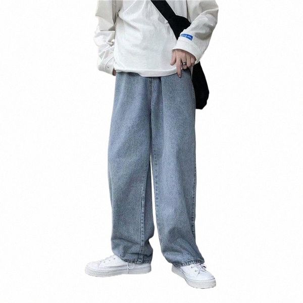 men's jeans men solid drawstring denim full length straight loose males all-match trendy punk baggy retro leisure chic trousers o2ks#, Blue
men's jeans men solid drawstring denim full length straight loose males all-match trendy punk baggy retro leisure chic trousers o2ks#, Blue