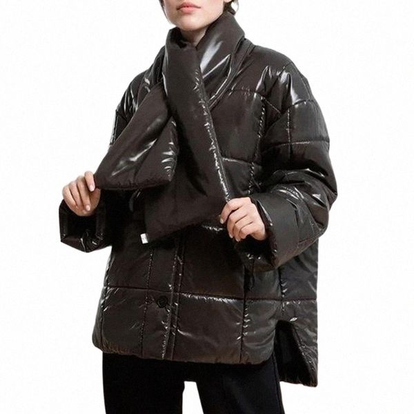 women's down & parkas fashion pockets scarf women elegant single breasted solid coats winter v neck cotton jackets ladies f3cf#, Black
women's down & parkas fashion pockets scarf women elegant single breasted solid coats winter v neck cotton jackets ladies f3cf#, Black