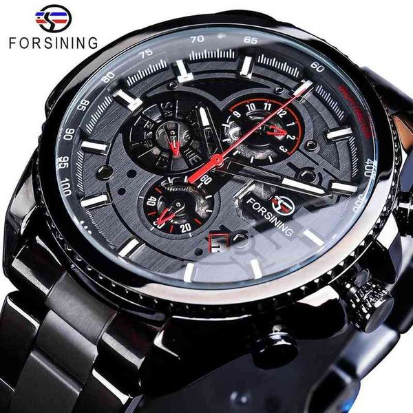 wristwatches forsining three dial calendar stainless steel men mechanical automatic wrist watches brand luxury military sport male clock 092, Slivery;brown
wristwatches forsining three dial calendar stainless steel men mechanical automatic wrist watches brand luxury military sport male clock 092, Slivery;brown