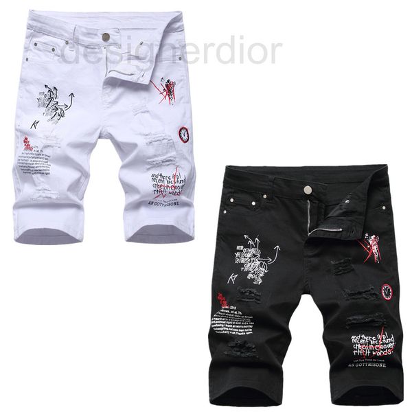 men's jeans designer light color print hole embroidery denim shorts men's slim stretch capris trendy brand pants breeches thin yti, Blue
men's jeans designer light color print hole embroidery denim shorts men's slim stretch capris trendy brand pants breeches thin yti, Blue
