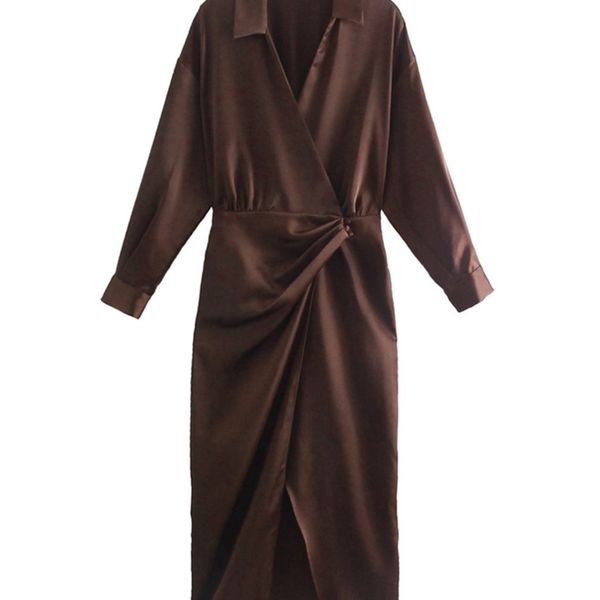 casual dresses traf women fashion with gathered soft touch midi dress vintage long sleeve front vents female vestidos mujer 220921, Black;gray
casual dresses traf women fashion with gathered soft touch midi dress vintage long sleeve front vents female vestidos mujer 220921, Black;gray