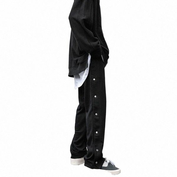 men's pants mens clothing streetwear simple sports side button split straight loose casual stacked sweatpants men1 84xf#, Black
men's pants mens clothing streetwear simple sports side button split straight loose casual stacked sweatpants men1 84xf#, Black