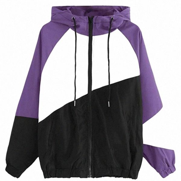 women hooded jacket summer long sleeve patchwork loose windbreaker lightweight jacket zipper cortaviento mujer 2021 autumn 1 r0dn#, Black;brown
women hooded jacket summer long sleeve patchwork loose windbreaker lightweight jacket zipper cortaviento mujer 2021 autumn 1 r0dn#, Black;brown