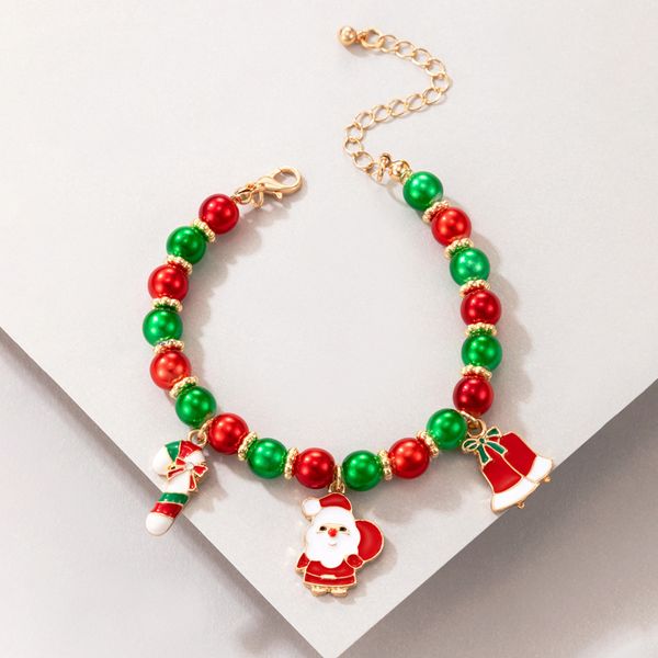 festival decorations santa claus bell oil dripping bracelet colorful pearl beads bracelet party favor, Golden;silver
festival decorations santa claus bell oil dripping bracelet colorful pearl beads bracelet party favor, Golden;silver