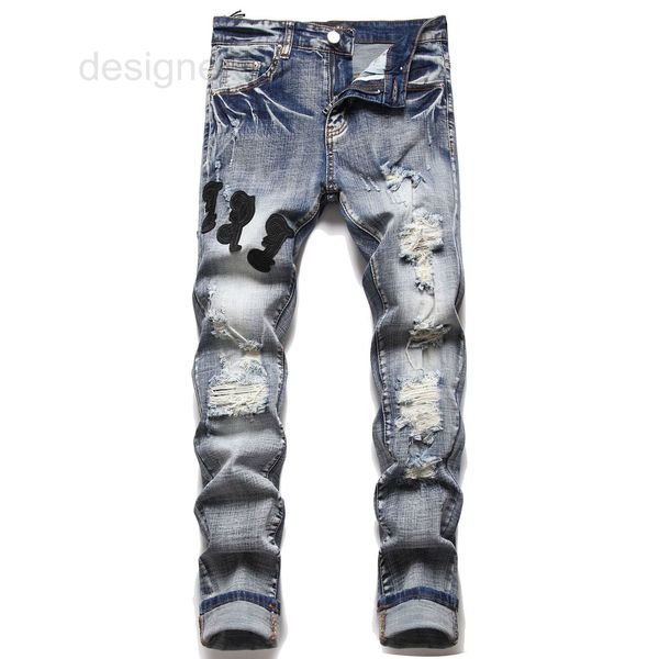 men's jeans designer personalized handsome jeans fashion brand pasted cloth embroidery badge hole trend casual korean version elastic s, Blue
men's jeans designer personalized handsome jeans fashion brand pasted cloth embroidery badge hole trend casual korean version elastic s, Blue