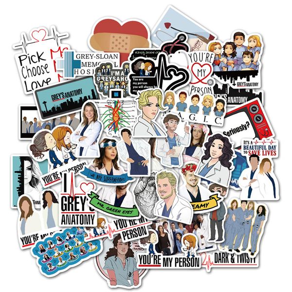 50pcs tv show greys stickers anatomy funny pvc scrapbooking for lapskateboard motorcycle decals
50pcs tv show greys stickers anatomy funny pvc scrapbooking for lapskateboard motorcycle decals
