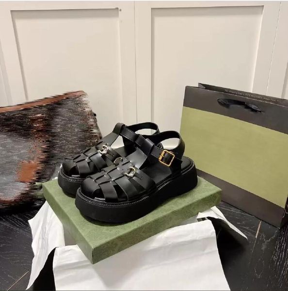 women sandals slippers thicksoled lady slipper fashion leisure summer retro womens designer buckles classic leather with original box, Black
women sandals slippers thicksoled lady slipper fashion leisure summer retro womens designer buckles classic leather with original box, Black