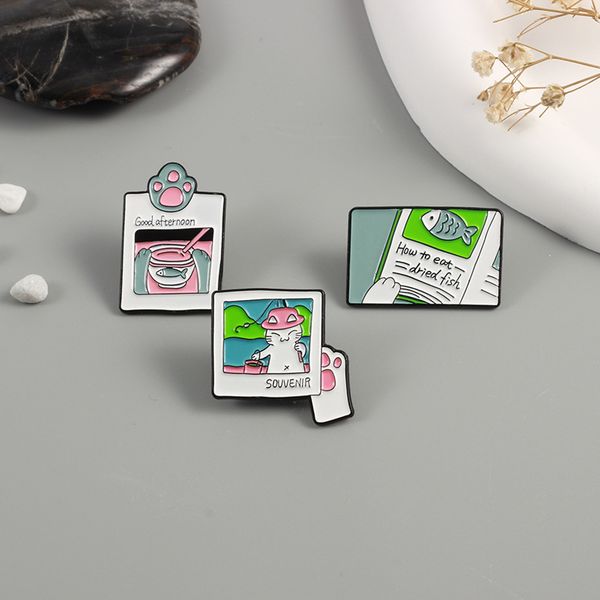 cartoon cute animal cat enamel brooch geometric kitten fishing reading paw alloy pins badge sweet woman jewelry gift for friends, Blue
cartoon cute animal cat enamel brooch geometric kitten fishing reading paw alloy pins badge sweet woman jewelry gift for friends, Blue