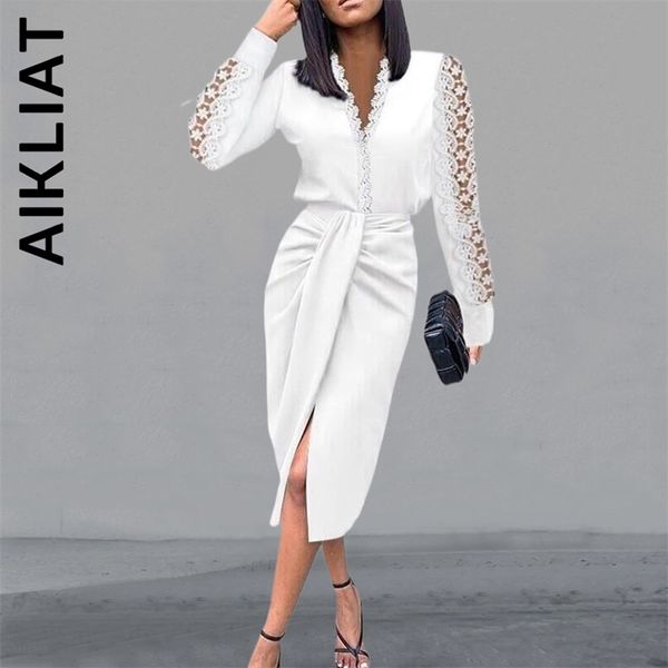 casual dresses aikliat women v-neck lace long sleeve black elegant party vestidos woman clothes female 220921, Black;gray
casual dresses aikliat women v-neck lace long sleeve black elegant party vestidos woman clothes female 220921, Black;gray