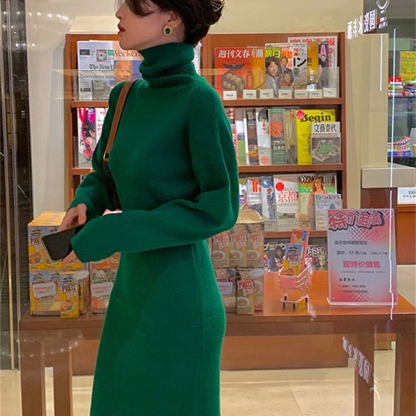 casual dresses turtleneck women's dress long sleeve sweater kintted women high waist slim autumn winter pullover knitting robe 220921, Black;gray
casual dresses turtleneck women's dress long sleeve sweater kintted women high waist slim autumn winter pullover knitting robe 220921, Black;gray