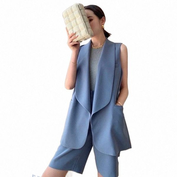 women's tracksuits chic 2 piece set women elegant sleeveless lapel cardigan vest and solid suit knee-length pants ol suits female outfi, Gray
women's tracksuits chic 2 piece set women elegant sleeveless lapel cardigan vest and solid suit knee-length pants ol suits female outfi, Gray