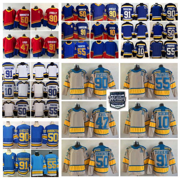 2022 winter classic hockey jerseys reverse retro 91 vladimir tarasenko 90 ryan o'reilly 55 colton parayko 10 brayden schenn 50 binningt, Black;red
2022 winter classic hockey jerseys reverse retro 91 vladimir tarasenko 90 ryan o'reilly 55 colton parayko 10 brayden schenn 50 binningt, Black;red