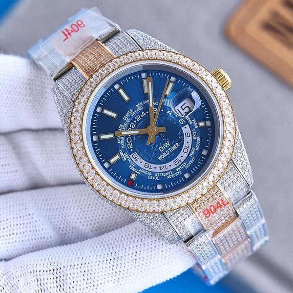 watches wristwatches full diamond watch mens automatic mechanical sapphire 41mm diamond-studded steel bracelet business montre de luxe bling, Silver
watches wristwatches full diamond watch mens automatic mechanical sapphire 41mm diamond-studded steel bracelet business montre de luxe bling, Silver