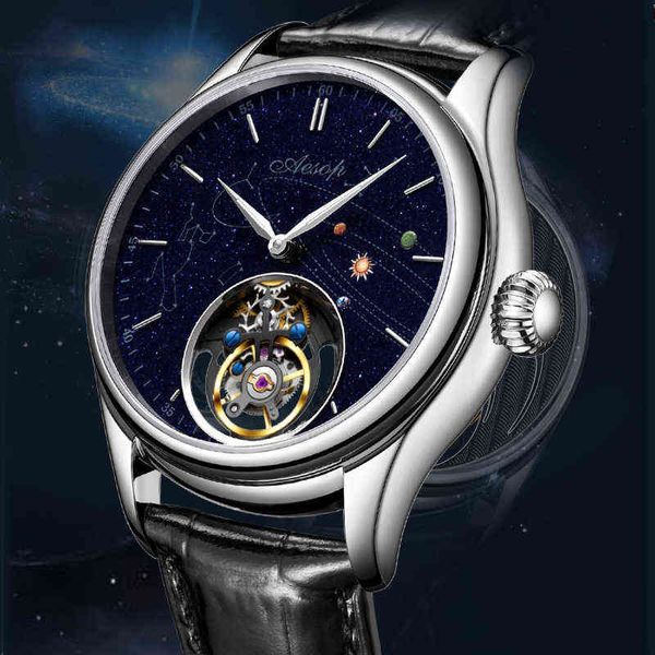 wristwatches super aesop flying tourbillon watch for men milky way star sapphire dial luxury steel band male mechanical wrist watches 1963 0, Slivery;brown
wristwatches super aesop flying tourbillon watch for men milky way star sapphire dial luxury steel band male mechanical wrist watches 1963 0, Slivery;brown