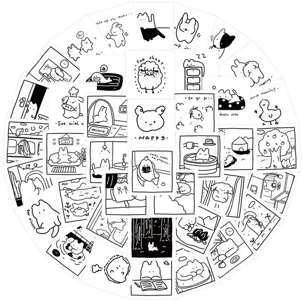 40pcs cartoon black and white stickers non-random vinyl waterproof graffiti sticker for car bike luggage lapskateboard water bottle wall dec
40pcs cartoon black and white stickers non-random vinyl waterproof graffiti sticker for car bike luggage lapskateboard water bottle wall dec
