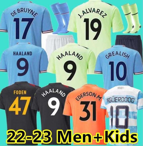 22 23 haaland soccer jersey grealish sterling ferran de bruyne foden mahrez bernardo 2022 2023 mans cities football shirts men kids kit, Black;yellow
22 23 haaland soccer jersey grealish sterling ferran de bruyne foden mahrez bernardo 2022 2023 mans cities football shirts men kids kit, Black;yellow