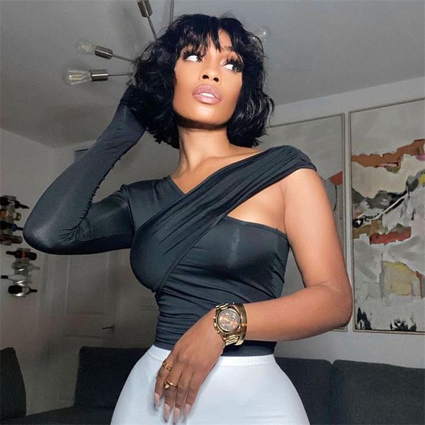 women's t-shirt asymmetrical v neck one-shoulder soild t-shirts slim female streetwear crop autumn all-match vinatge tees 220921, White
women's t-shirt asymmetrical v neck one-shoulder soild t-shirts slim female streetwear crop autumn all-match vinatge tees 220921, White