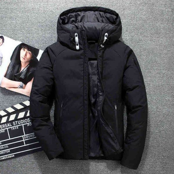 designer puffer luxury warm mkle mk meng 90% white duck down warm winter coat thick down hoodie jacket men's jacket, Black