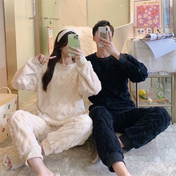 men's sleepwear korean autumn winter coral fleece pajamas for couples thick plus velvet flannel homewear men casual loose 2pcs set 2209, Black;brown
men's sleepwear korean autumn winter coral fleece pajamas for couples thick plus velvet flannel homewear men casual loose 2pcs set 2209, Black;brown