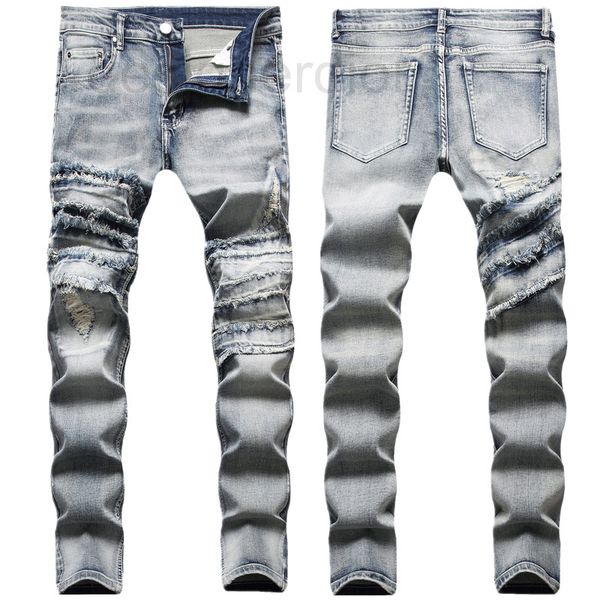 men's jeans designer 2021 autumn and winter new style wind cut stitching folding rough edge full sweeping process slim fit re washed je, Blue
men's jeans designer 2021 autumn and winter new style wind cut stitching folding rough edge full sweeping process slim fit re washed je, Blue