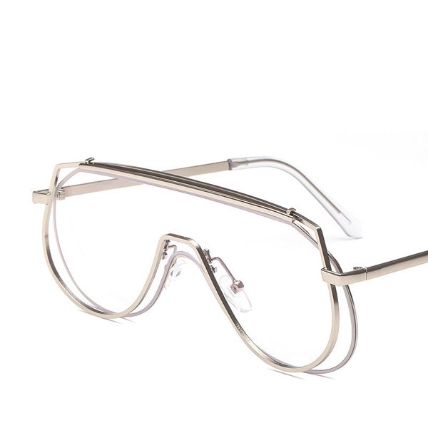 sunglasses european and american large frame one-piece goggles personality men and women metal polygon frameless r luxury fashion beach play, White;black
sunglasses european and american large frame one-piece goggles personality men and women metal polygon frameless r luxury fashion beach play, White;black