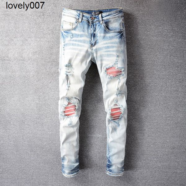 designer jeans new amirs casual worn washed splash color painting slim fit jeans men's, Blue
designer jeans new amirs casual worn washed splash color painting slim fit jeans men's, Blue