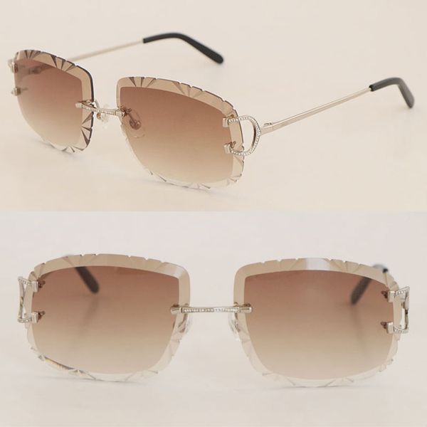 622s less luxury moissanite diamond cut lens sunglasses women or man rimless designer c36m869 outdoors driving glasses cat eye round eyewear, White;black
622s less luxury moissanite diamond cut lens sunglasses women or man rimless designer c36m869 outdoors driving glasses cat eye round eyewear, White;black