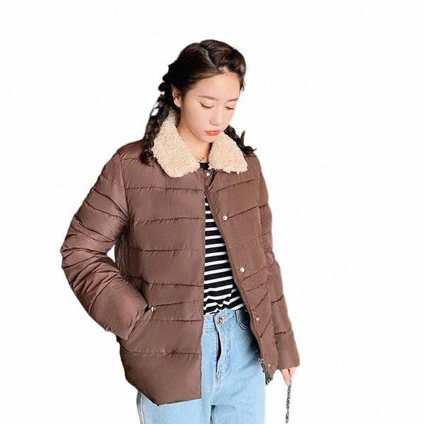 women's down & parkas 2021 winter lightweight fashion lamb wool lapel cotton jacket short small 057j#, Black
women's down & parkas 2021 winter lightweight fashion lamb wool lapel cotton jacket short small 057j#, Black