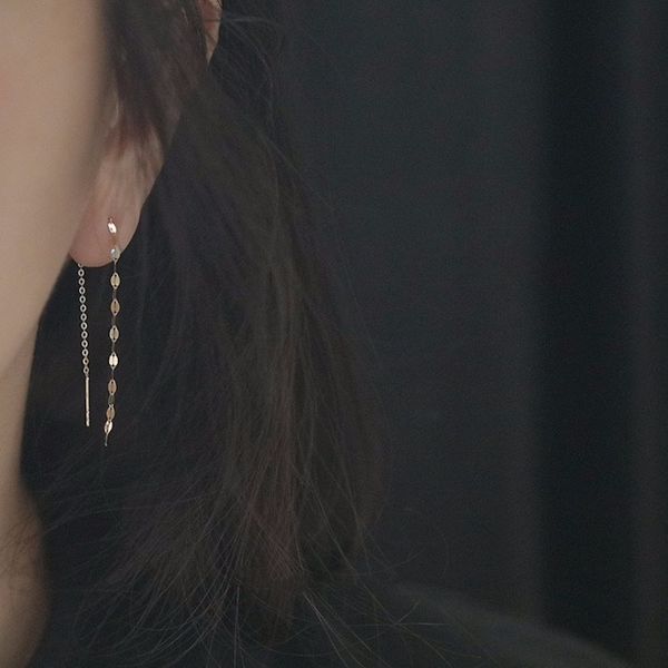 s925 sterling silver dangle 14k gold plated ear wire minimalist long tassel shiny threaded earrings elegant chic jewelry gift
s925 sterling silver dangle 14k gold plated ear wire minimalist long tassel shiny threaded earrings elegant chic jewelry gift