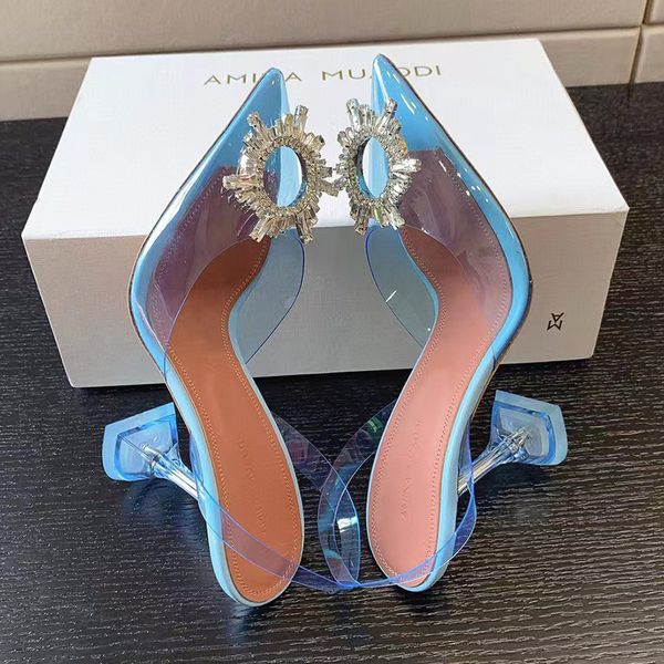 pvc muaddi transparent amina high heel sandals shoes luxury designer fashion blue crystal cup women's pointed jewelry sunflower button, Black
pvc muaddi transparent amina high heel sandals shoes luxury designer fashion blue crystal cup women's pointed jewelry sunflower button, Black