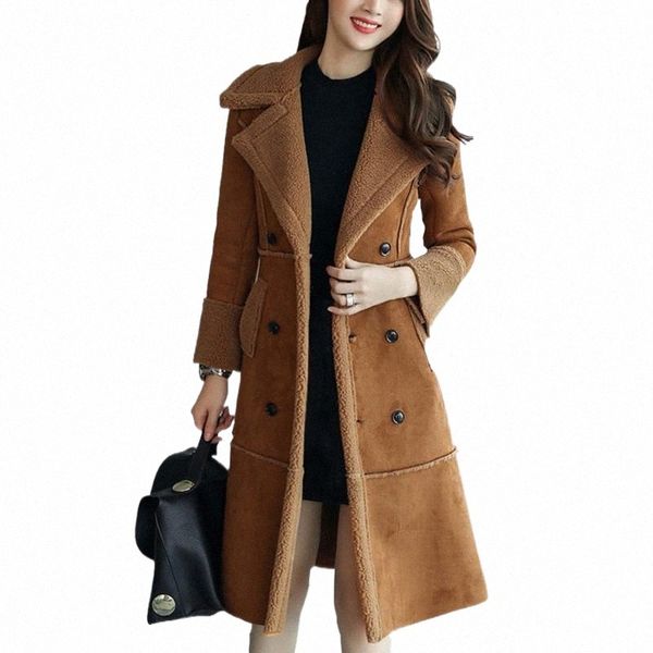 women's leather & faux wholesale- 2021 women suede coats long double breasted trench female winter jackets ladies sheepskin windbreaker, Black
women's leather & faux wholesale- 2021 women suede coats long double breasted trench female winter jackets ladies sheepskin windbreaker, Black