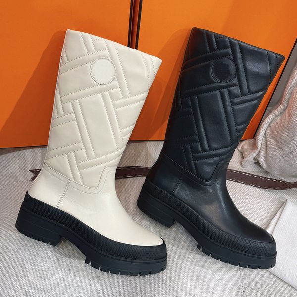 women designers boot in black beige white quilted suede leather knee slip on snow boots winter inspired by rain boots rubber sole
women designers boot in black beige white quilted suede leather knee slip on snow boots winter inspired by rain boots rubber sole