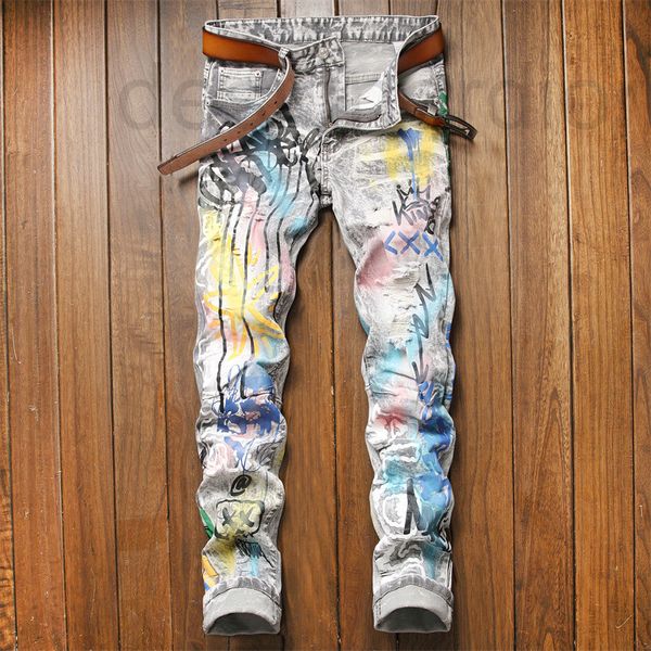 men's jeans designer 2021 youth tide brand ink splashing color painting graffiti abstract printing cowboy pants small foot slim fit for, Blue
men's jeans designer 2021 youth tide brand ink splashing color painting graffiti abstract printing cowboy pants small foot slim fit for, Blue