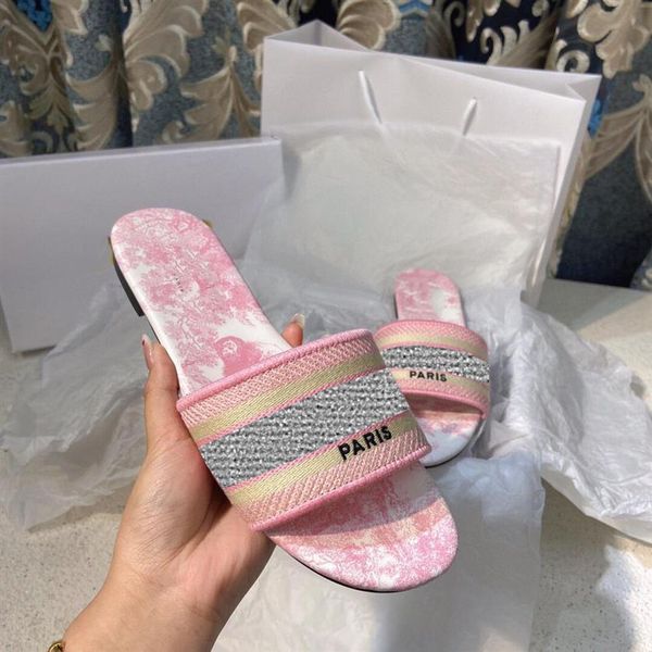 2022 paris embroidered slipper women summer beach striped causal flip flops flat slide slippers sandals cotton designers diors, Black
2022 paris embroidered slipper women summer beach striped causal flip flops flat slide slippers sandals cotton designers diors, Black
