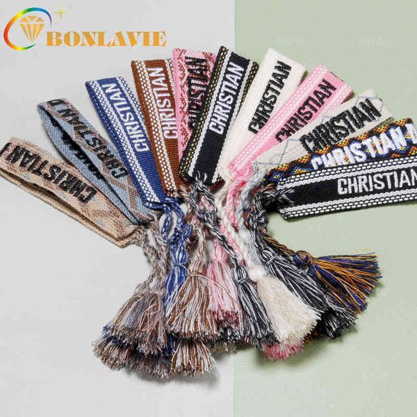 bonlavie braided bracelet adjustable rope women woven letter embroidery tassel lovers gift colors, Golden;silver
bonlavie braided bracelet adjustable rope women woven letter embroidery tassel lovers gift colors, Golden;silver