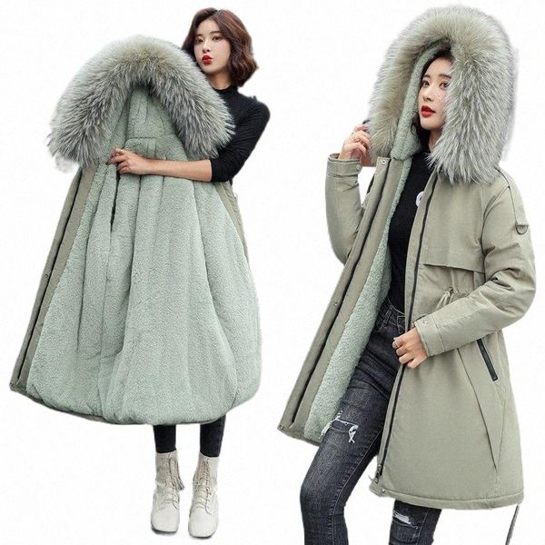 women's down & parkas gizmosy cotton jacket women winter 2021 warm thick fleece hooded fur liner female solid loose casual long coat ou, Black
women's down & parkas gizmosy cotton jacket women winter 2021 warm thick fleece hooded fur liner female solid loose casual long coat ou, Black