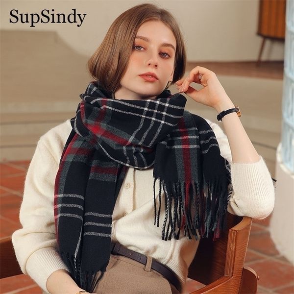 scarves supsindy winter women plaid scarf with tassels warm cashmere shawl wrap soft pashmina striped for poncho female 220920, Blue;gray
scarves supsindy winter women plaid scarf with tassels warm cashmere shawl wrap soft pashmina striped for poncho female 220920, Blue;gray