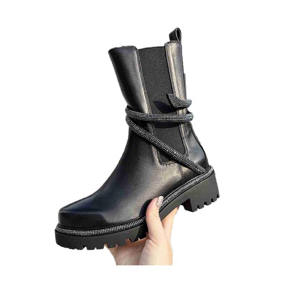 women designer boot cowboy motorcycle elastic ankle booties luxury rhinestone snake wrapped platform winter shoes botas de mujer, Black
women designer boot cowboy motorcycle elastic ankle booties luxury rhinestone snake wrapped platform winter shoes botas de mujer, Black