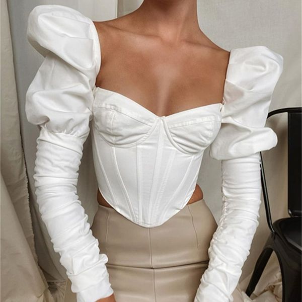 women's t-shirt cute elegant romantic irregular croped corset women stylish puff sleeve vacation crop skinny casual streetwear female 2, White
women's t-shirt cute elegant romantic irregular croped corset women stylish puff sleeve vacation crop skinny casual streetwear female 2, White