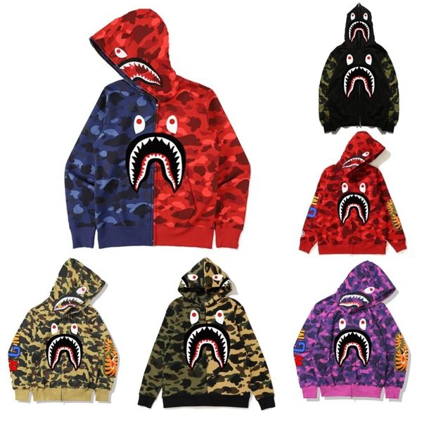 men's hoodies sweatshirts trendy winter fashion camouflage couple wear casual cardigan hooded bapes shark jacket street style 220920, Black
men's hoodies sweatshirts trendy winter fashion camouflage couple wear casual cardigan hooded bapes shark jacket street style 220920, Black