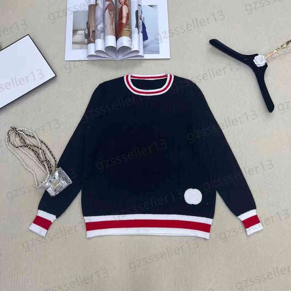 designer cardigan womens sweater jumper fashion solid color knitwear autumn stripe splicing round neck pullover knitted women sweaters 2 co, White;black
designer cardigan womens sweater jumper fashion solid color knitwear autumn stripe splicing round neck pullover knitted women sweaters 2 co, White;black