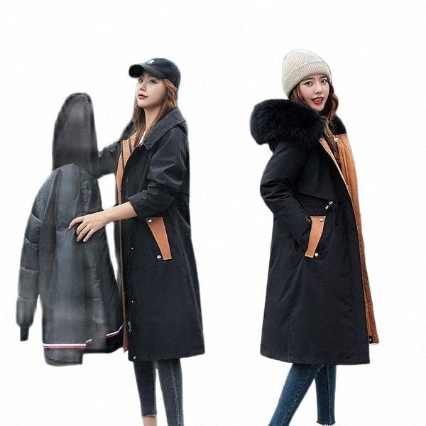 women's down & parkas 2021 winter coat women removable wool lining jacket thick warm fur collar hooded long coats female jackets j4u5#, Black
women's down & parkas 2021 winter coat women removable wool lining jacket thick warm fur collar hooded long coats female jackets j4u5#, Black