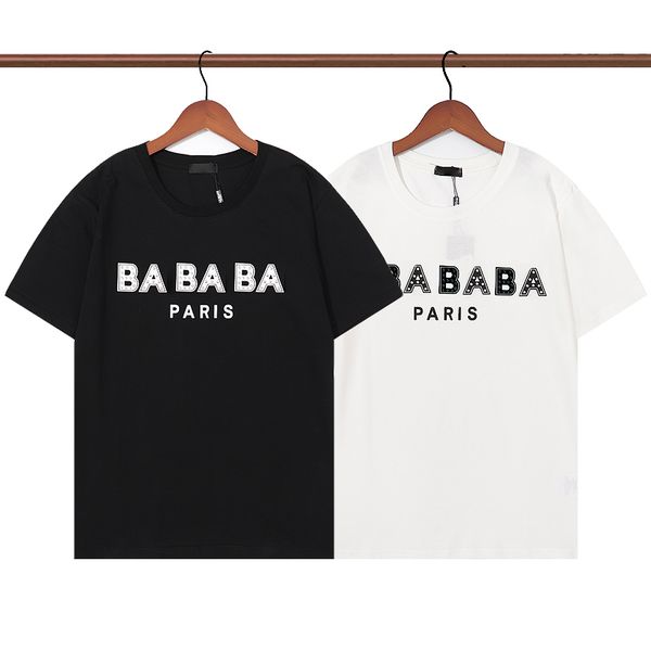 2023 new men's t-shirts round neck ladies short sleeve letter pattern european street style, White;black
2023 new men's t-shirts round neck ladies short sleeve letter pattern european street style, White;black