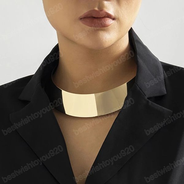 exaggerated chunky metal wire torques choker necklace women collar punk gold color wide chain jewelry, Golden;silver
exaggerated chunky metal wire torques choker necklace women collar punk gold color wide chain jewelry, Golden;silver