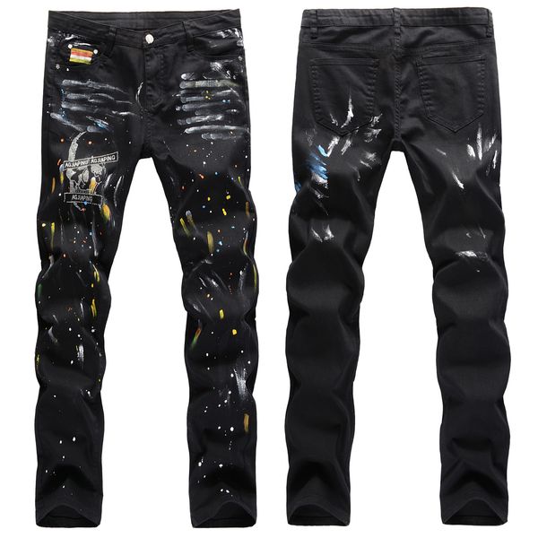 men's jeans designer printing trendy men's handsome high-end hand-painted pants 2021 new spring and autumn korean leggings ljfv, Blue
men's jeans designer printing trendy men's handsome high-end hand-painted pants 2021 new spring and autumn korean leggings ljfv, Blue