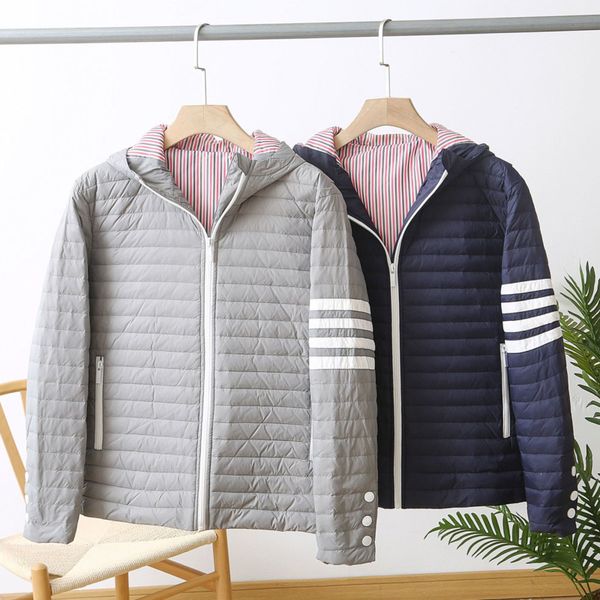 tb winter 90% white duck down jacket four stripes men's and women's slim fit windproof warm hooded coat zipper jacket, Black
tb winter 90% white duck down jacket four stripes men's and women's slim fit windproof warm hooded coat zipper jacket, Black