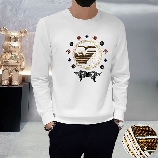 men's luxury pullover embroidered sequins high-quality hoodies male casual sweater personality fashion autumn winter man clothing m-4xl, Black
men's luxury pullover embroidered sequins high-quality hoodies male casual sweater personality fashion autumn winter man clothing m-4xl, Black