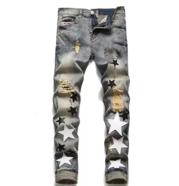 mens designer ripped jeans long pant hip-hop high street fashion fashion brand cycling motorcycle embroidery close-fitting slim pencil p jmw, Blue
mens designer ripped jeans long pant hip-hop high street fashion fashion brand cycling motorcycle embroidery close-fitting slim pencil p jmw, Blue