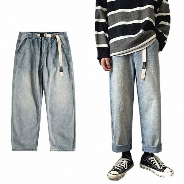men's jeans mens korean fashion straight blue pants men vintage harajuku belt denim streetwear1 d49z#
men's jeans mens korean fashion straight blue pants men vintage harajuku belt denim streetwear1 d49z#